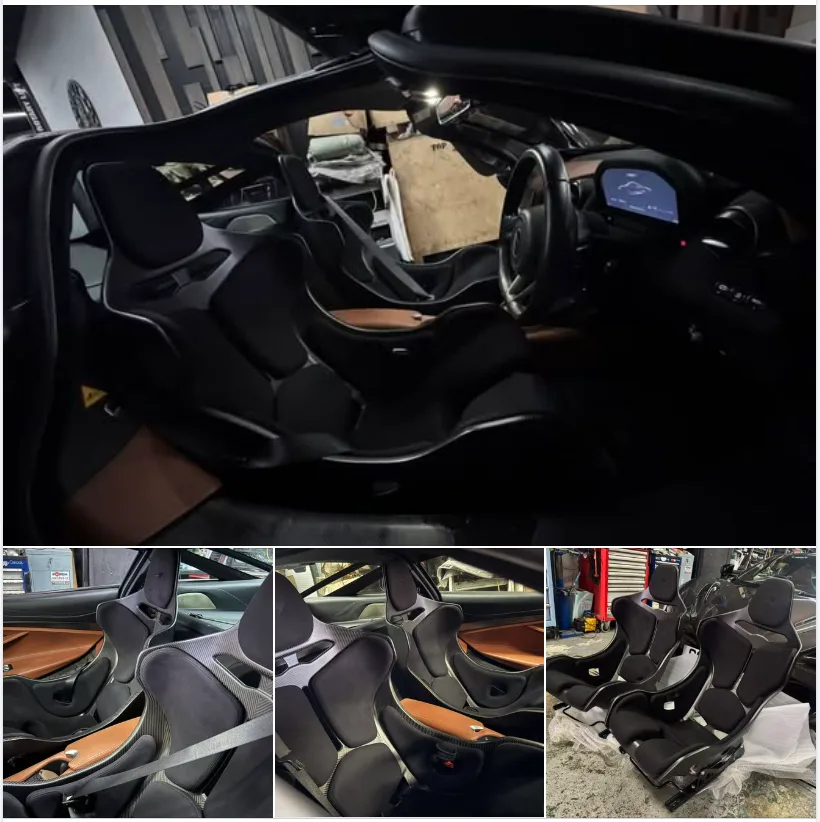 McLaren 720S 完美無損移植 Senna 輕量化碳纖維賽車桶椅